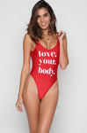 Love Your Body One Piece in Red